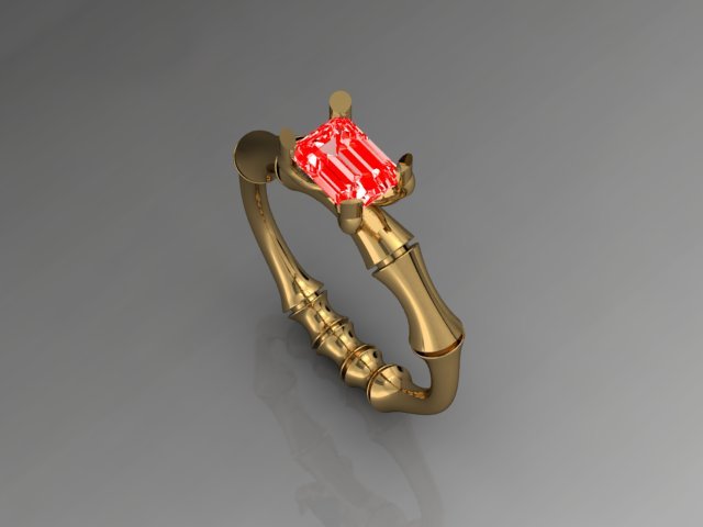 Jewellery ring bone 3D Model