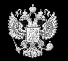 Coat of arms russia 3D Model