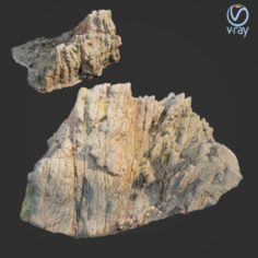 3d scanned rock cliff I2 3D Model