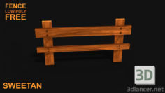 3D-Model 
3D Wooden Fence Game asset – Low poly