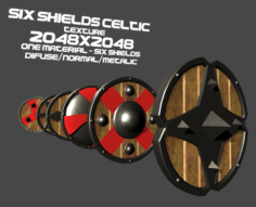 Six Celtic Shields 3D Model