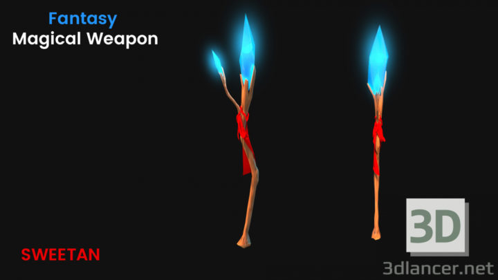 3D-Model 
3D Fantasy Magical weapon – Game Asset