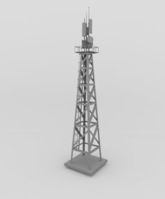 Tower with antennas 3D Model