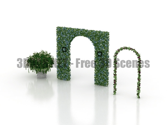 Novello Flowers Decor Garden vase arches 3D Collection