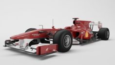 Ferrari F10 Formula-1 Bolide 3D Model