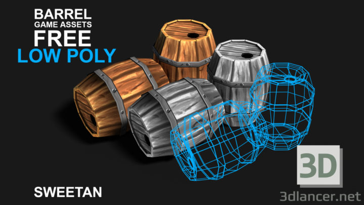3D-Model 
3D Barrel Game Asset – Low poly