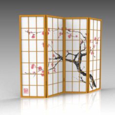 Japanese Screen 3D Model