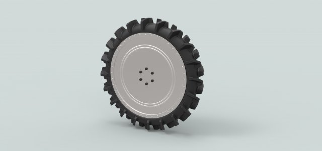 Wheel from swamp buggy 3D Model
