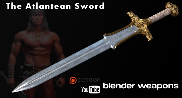 The Atlantean Sword of Conan the Barbarian 3D Model