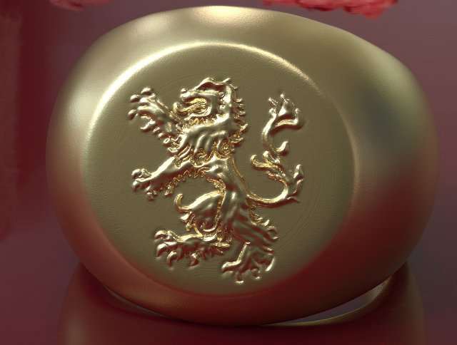 Belgium Coat of arms signet 3D Model