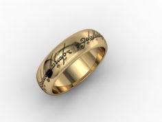 Jewellery ring lord of the rings 3D Model
