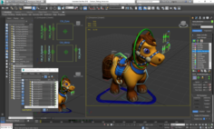 Cartoon Talking Horse 3D Model