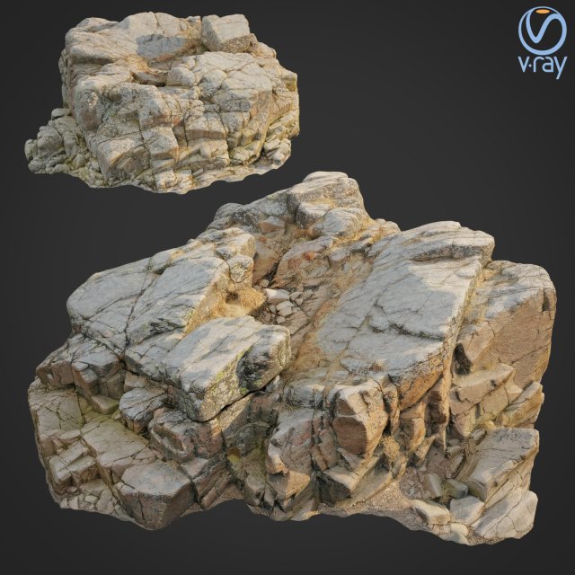 3d scanned rock cliff Y 3D Model