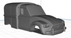 Citroen Dyane 6 400 Scale Body Car 3D Model