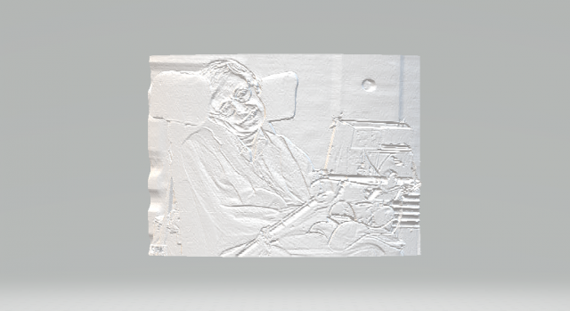 Stephen Hawking Lithophane 3D Model