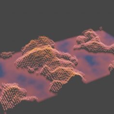 Procedural Holographic Landscape (Volumetric emission)						 Free 3D Model