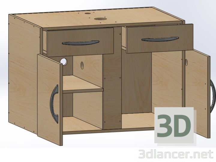 3D-Model 
bathroom cabinet