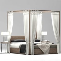 Bed Modern Machinto Four-poster 3D Model