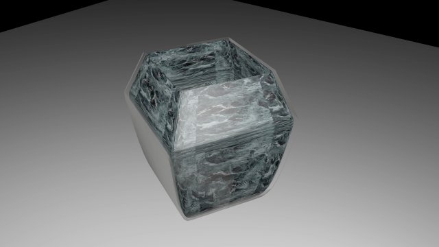 Marble Flower Pot Free 3D Model