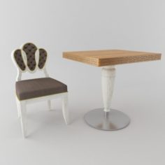 Chair Table 3D Model