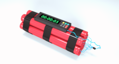 Bomb with Timer 3D Model