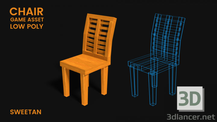 3D-Model 
3D chair game asset -Low poly