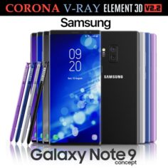 Samsung Galaxy Note 9 All colors Concept 3D Model