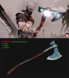 Weapon Kratos – Leviathan Axe – God of war 2018 3D Model