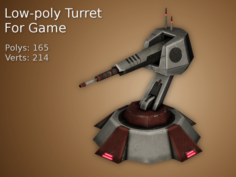 Sci-fi Turret for game 3D Model