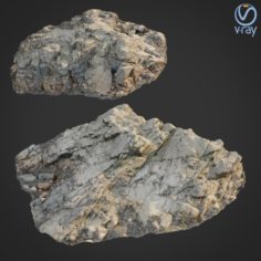 3d scanned rock cliff H2 3D Model