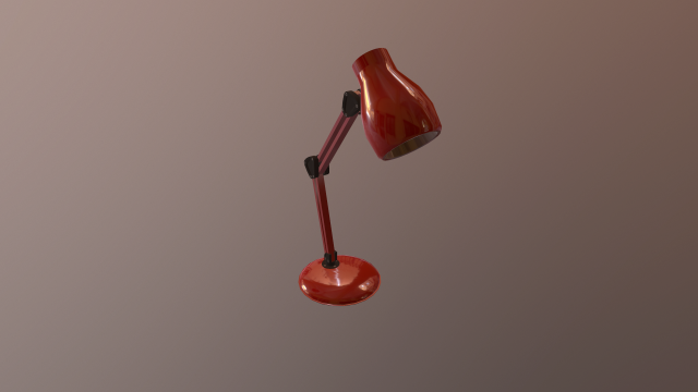 Lamp red Free 3D Model