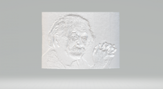 Albert Einstein Lithophane 3D Model