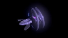 Alcubierre Sci Fi SpaceShip And Blackhole 3D Model