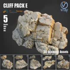 Cliff pack E bundle 3D Model