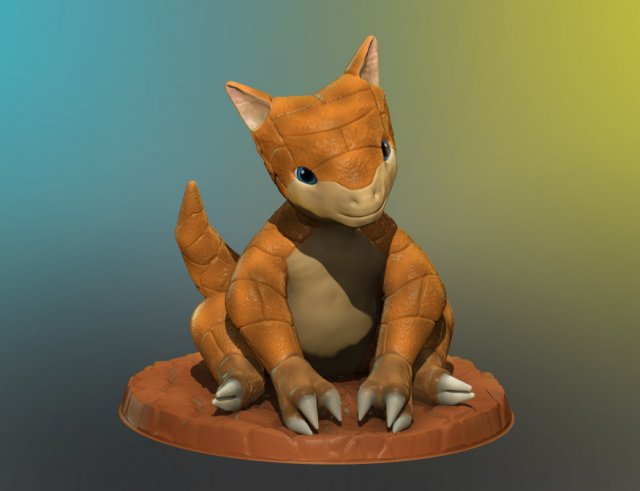 Sandshrew realistic 3D 3D Model