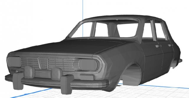 Renault 12 Body Car 3D Model