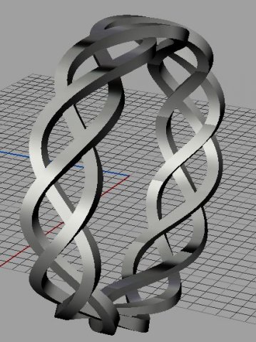 Knot ring Free 3D Model