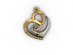 Jewellery pendant heart 3D Model