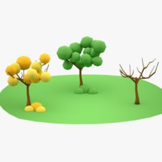 Lowpoly Trees 01 3D Model