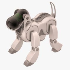 Sony Aibo Dog White Metallic 3D Model