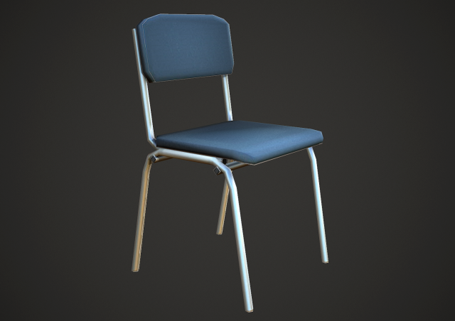 Chair Low Poly Mobile 3D Model