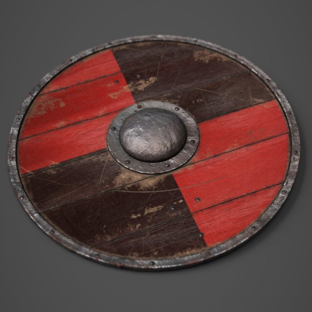 Wooden Shield model 3D Model