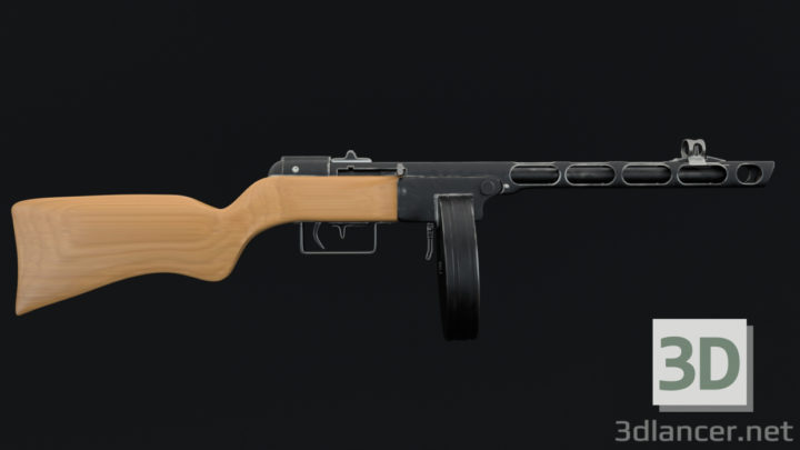3D-Model 
Submachine gun Shpagin (PPSh-41)