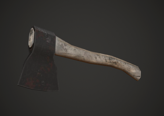 Hatchet Low Poly 3D Model