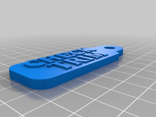 Boat Lock Trim Reminder 3D Print Model