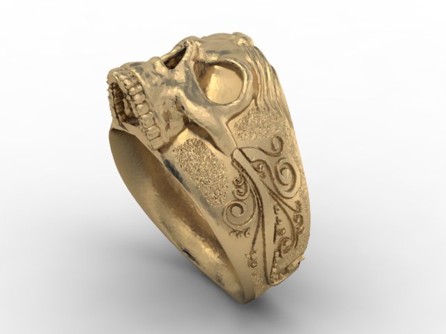 Jewellery ring skull 3D Model