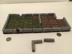 Field Stone Wall Tiles with Openlock 3D Print Model