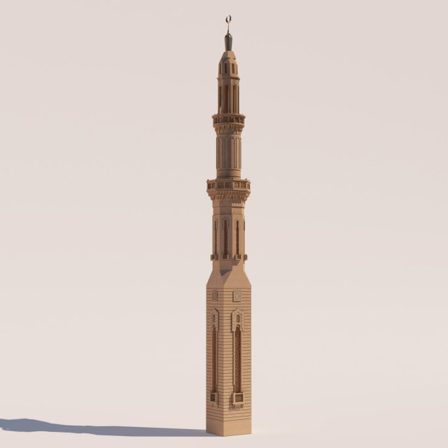 Mosque Minaret 3D Model