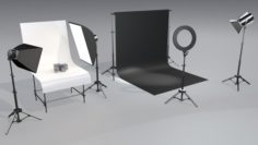 Photo studio pack 3D Model