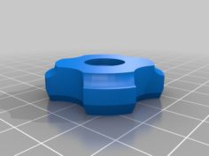 Threaded star knob 3D Print Model